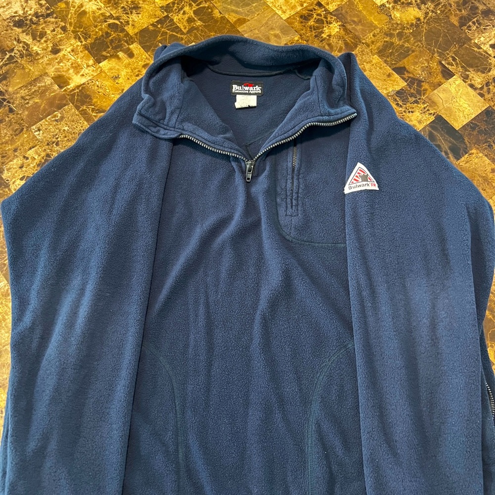 Bulwark - ¼ Zip-Front Fleece Sweatshirt - Modacrylic blend- LG